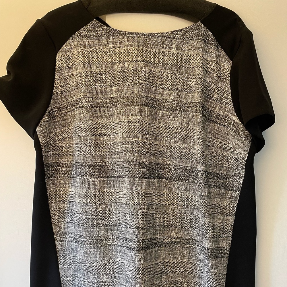 Hugo Boss Short Sleeve Blouse with Tweed Detail - Never Worn still never worn